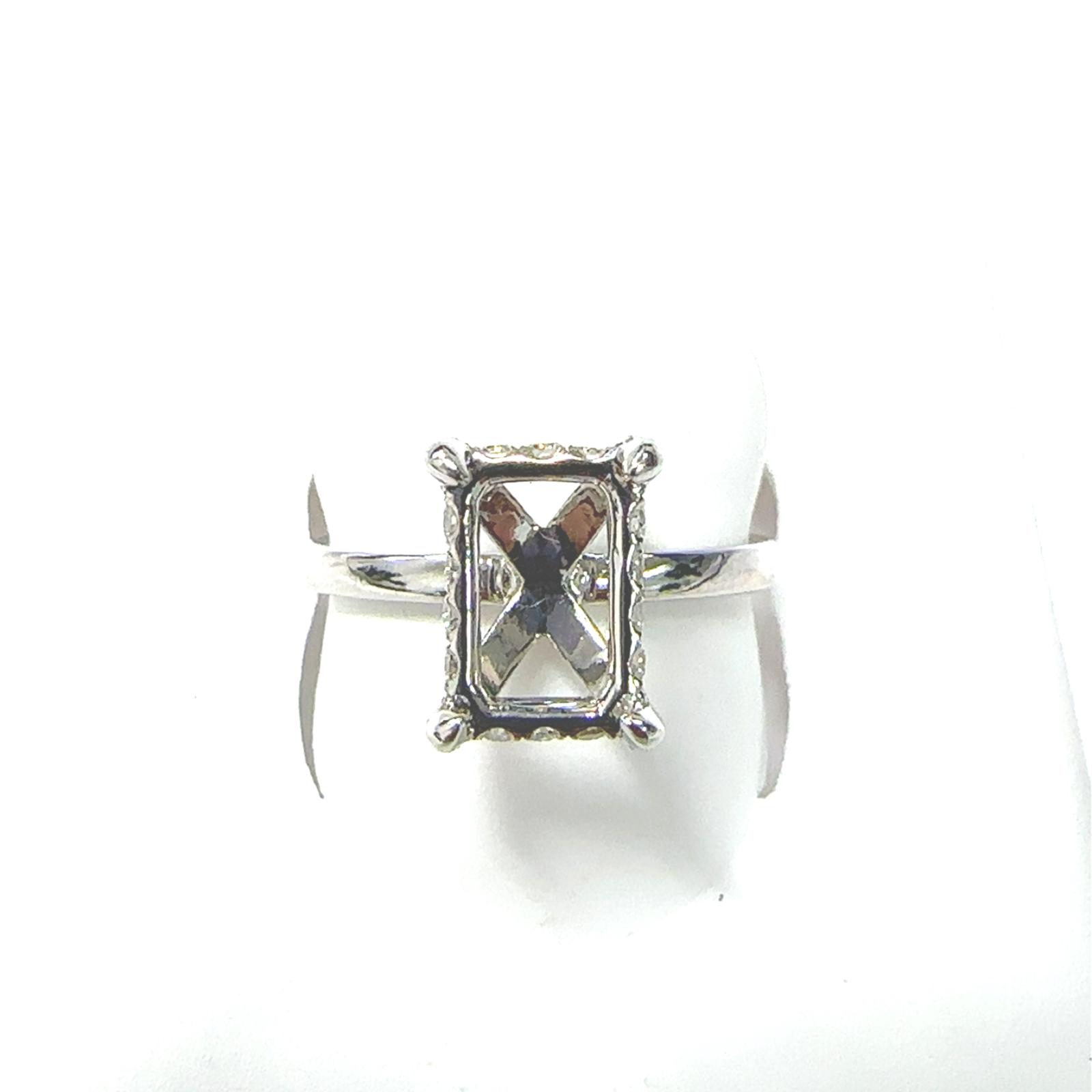 14KW LAB GROWND DIAMOND HIDDEN HALO SEMI MOUNT RADIANT CENTER 30RD-0.39CTW 14KW-2.50GR