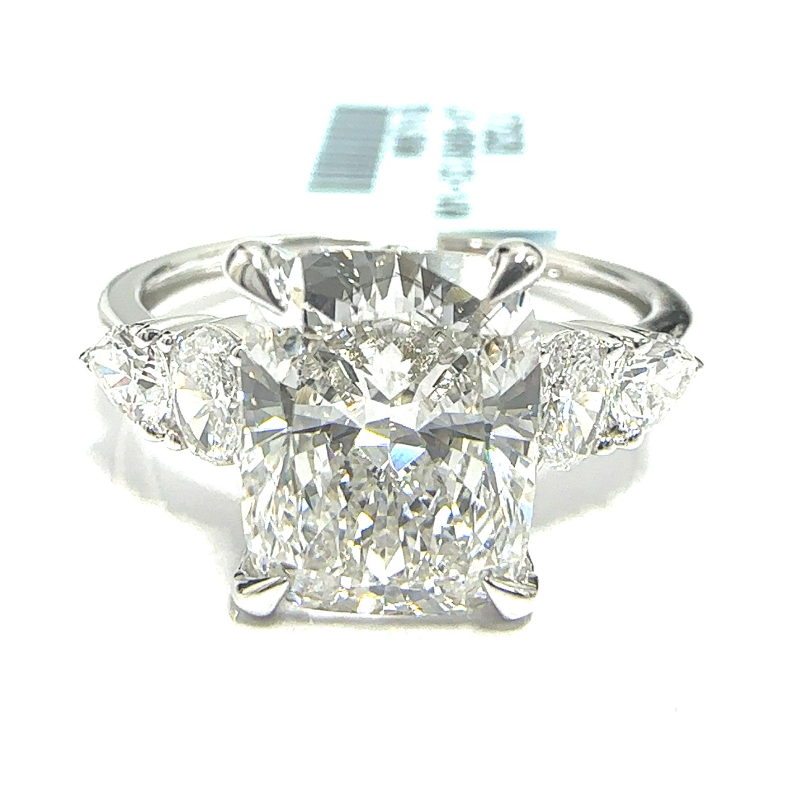 14KW LAB GROWN DIAMOND ENGAGEMENT RING NON CERT F-G VS+ 1RA-3.01CT 4D-0.55CTW 14KW-2.52GR