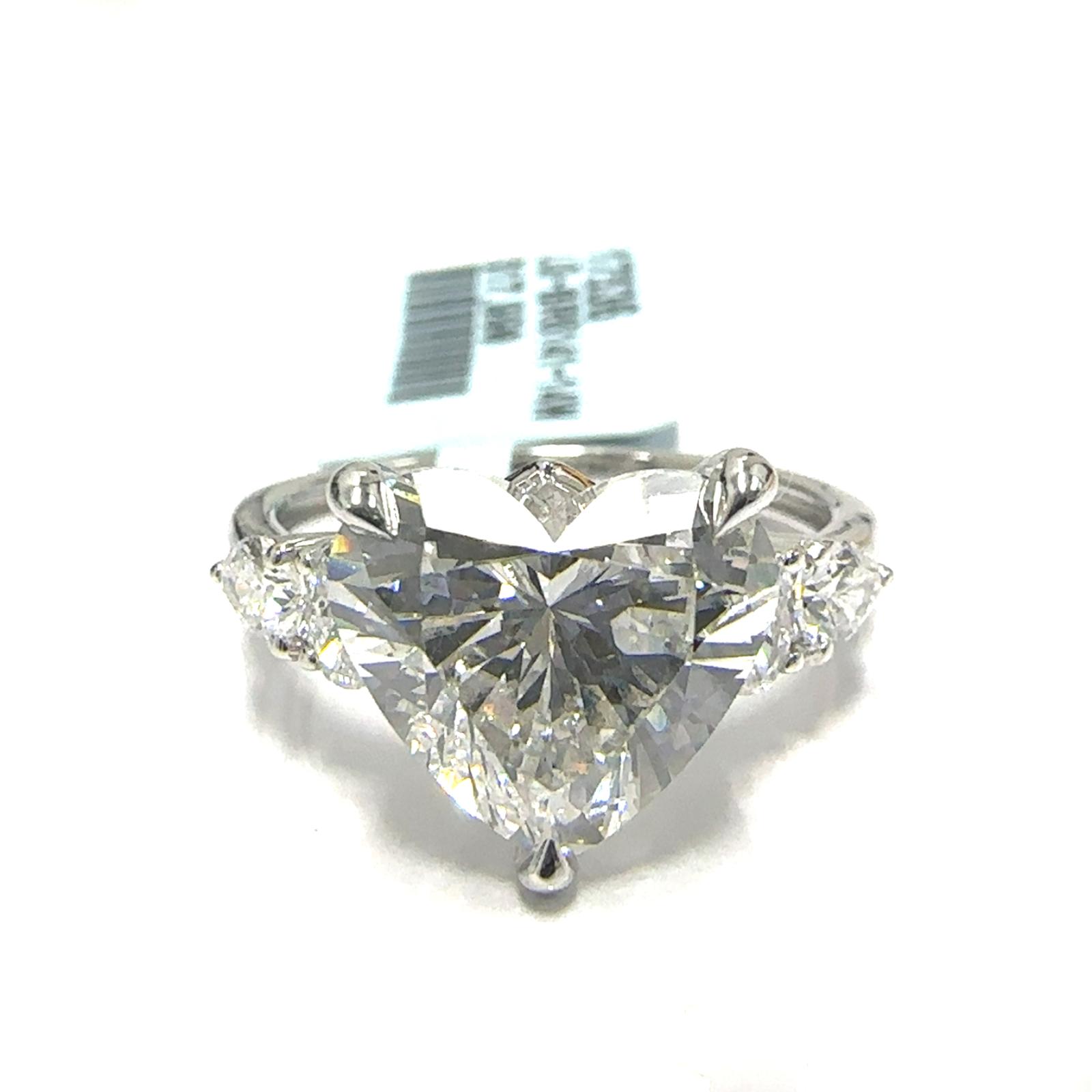 14KW LAB GROWN DIAMOND ENGAGEMENT RING NON CERT F-G VS+ 1HT-3.96CT 4D-0.56CTW 14KW-2.528GR