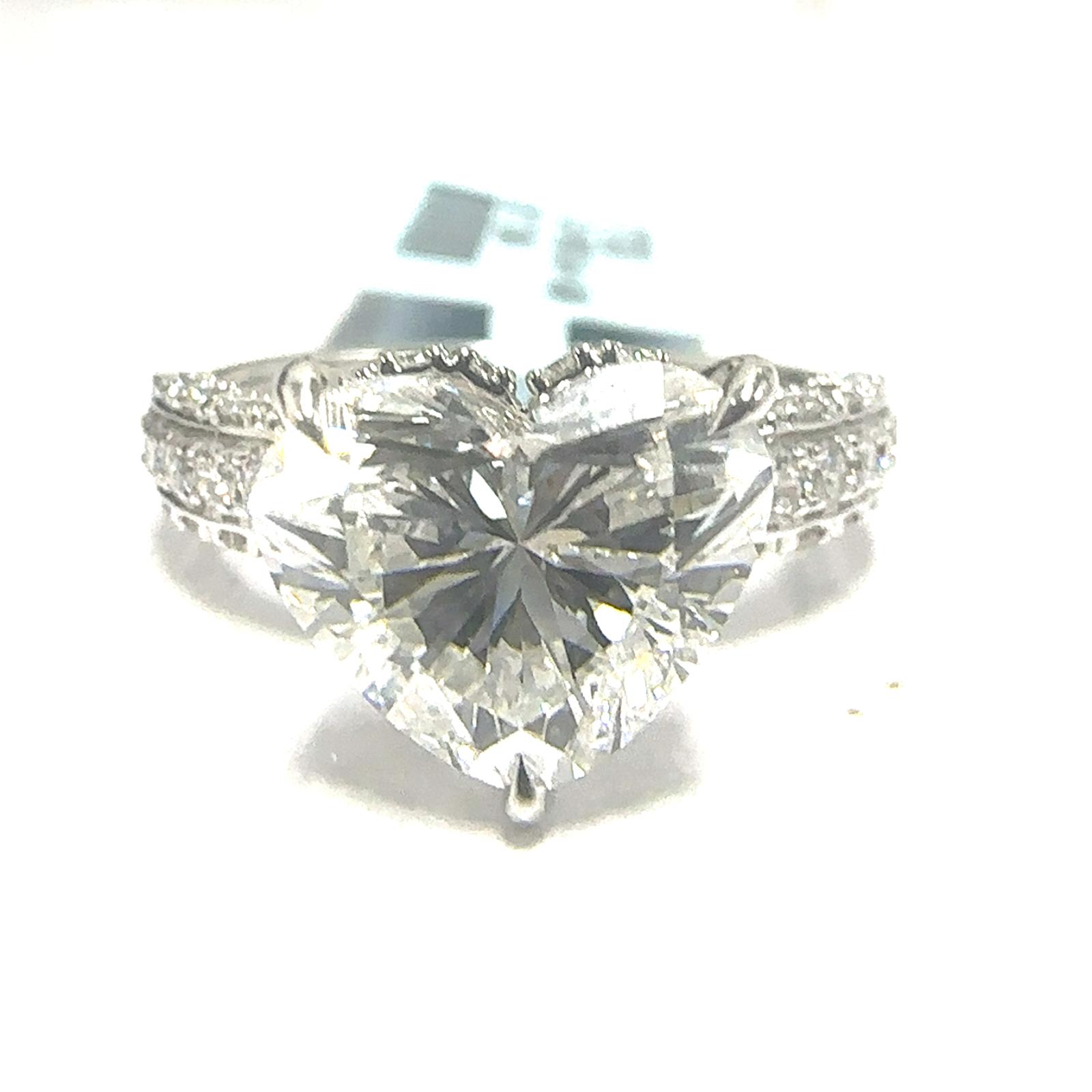 14KW LAB GROWN DIAMOND ENGAGEMENT RING NON CERT F-G VS+ 1HT-3.25CT 58D-1.14CTW 14KW-3.202GR