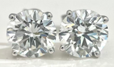 925SS LAB GROWN DIAMOND STUDS 2RD-1.00CTW SS-1.15GR