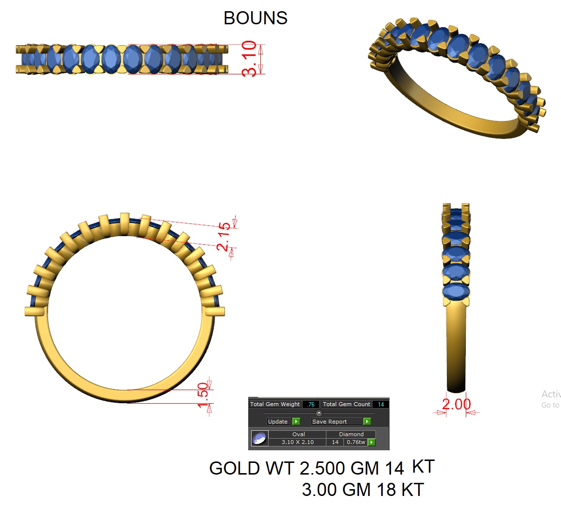 Val Band to match customers engagement ring 14 OV 3x2 mm on 14k yellow gold finger size 6.25