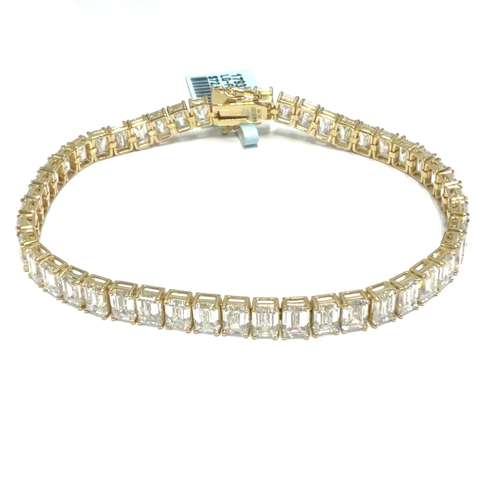 14KY LAB GROWN DIAMOND TENNIS BRACELET  48EM-18.96CTW 14KY-7.17GR