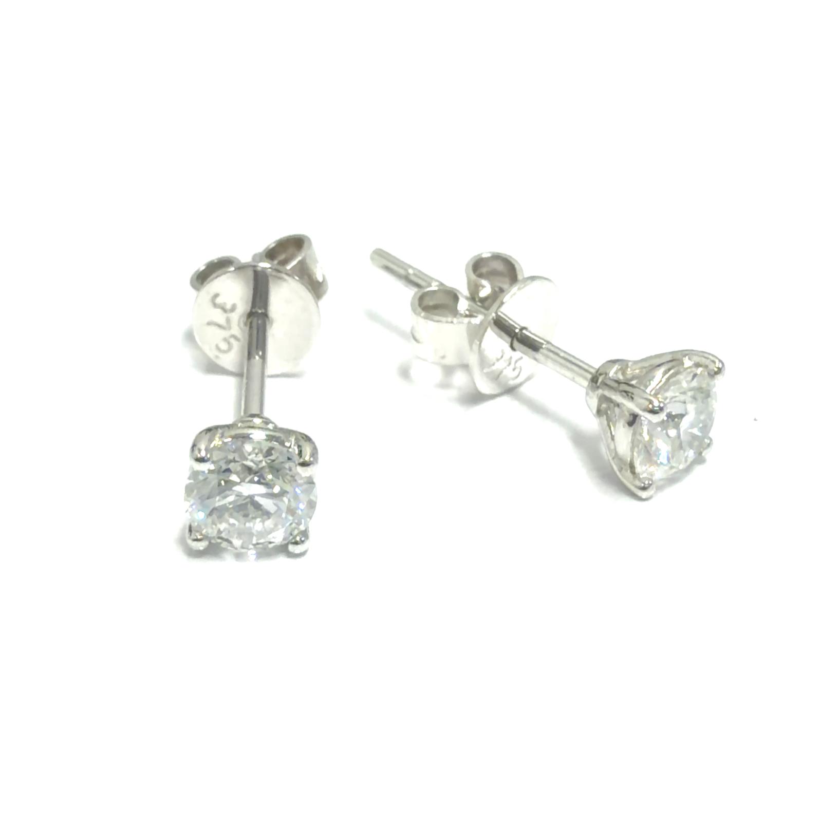 10k WG Lab Grown Diamond  Studs  2RD- 0.50CTW 110KW-0.77