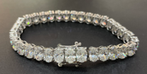 14k WG Lab Grown Diamond  Bracelet  Oval  Oval   33D- 27.43CTW 33D  -27.43CTW  12.82GR
