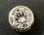 14k WG Lab Grown Diamond  Pendants  Round 1.13CT Round   1D  -1..13CTW  0.46GR