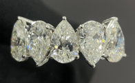14k WG Lab Grown Diamond  Rings  5PE-4.88CTW  2.10GR